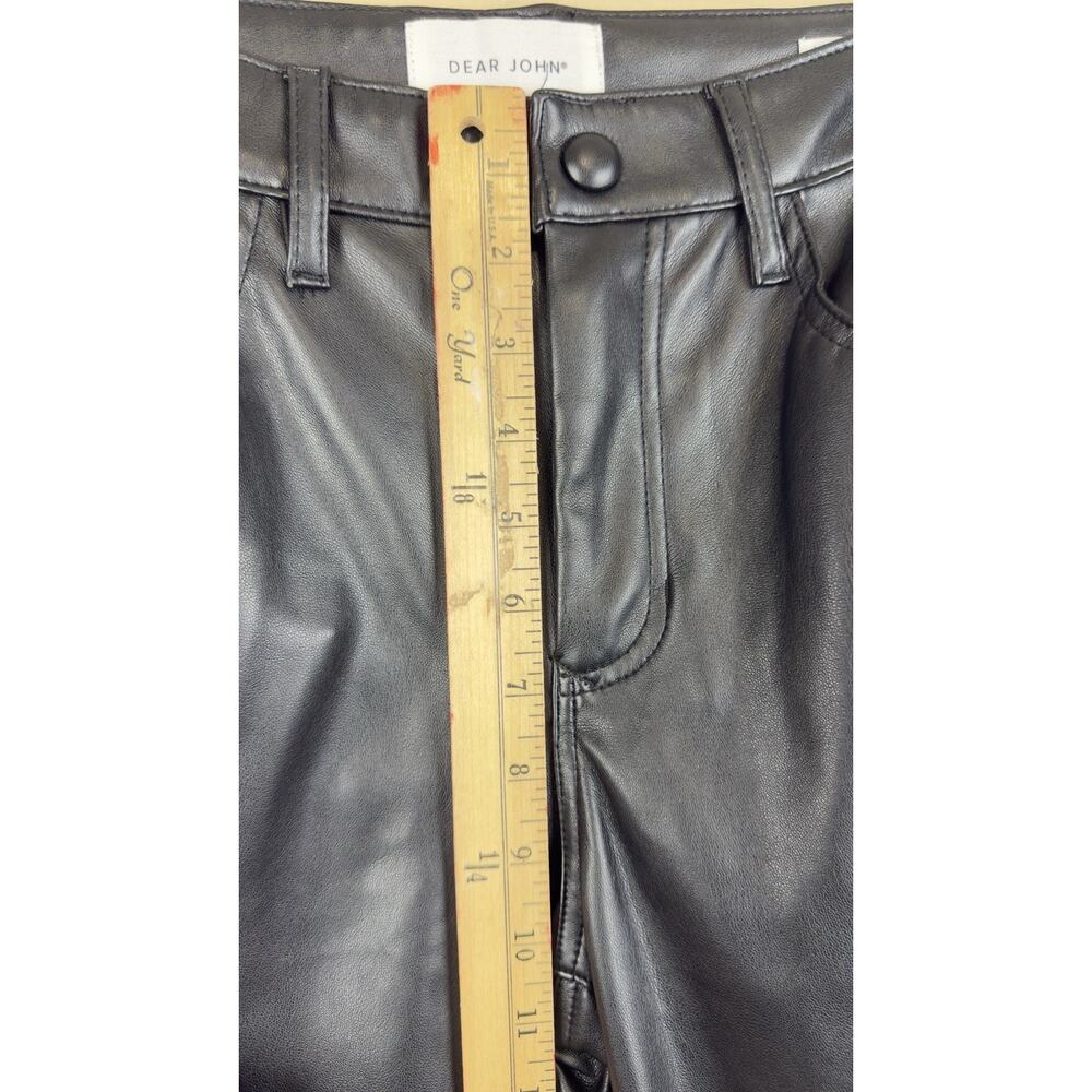 Dear John Jeanne Cropped Flare Mid Rise Vegan Leather Pants Women’s Size 29 - Picture 9 of 14